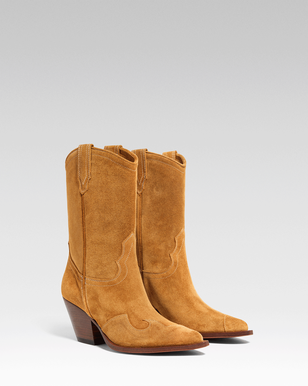 SANTA CLARA Women's Ankle Boots in Camel Suede